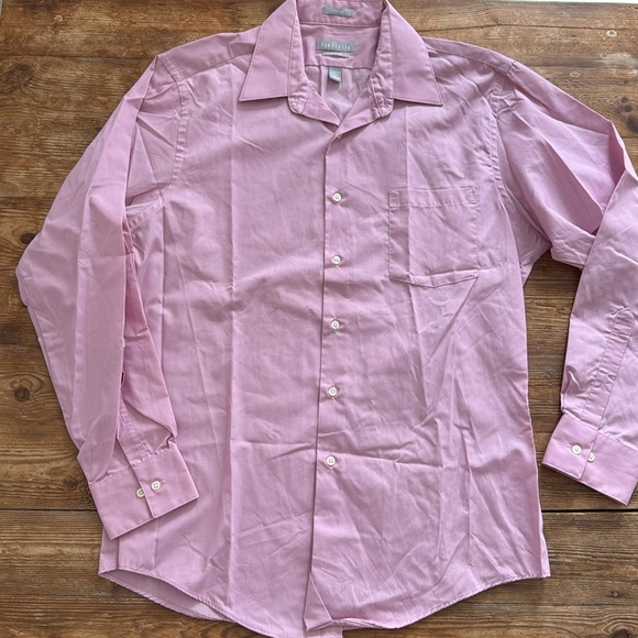 Van Heusen Poplin Collared Long Sleeve Dress Shirt Men’s‎ 16.5 (34) Pink NWOT - Picture 9 of 12